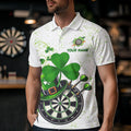 Luckiest Green Shamrock White Grunge Dart Custom St Patrick Day Dart Team