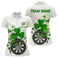 Luckiest Green Shamrock White Grunge Dart Custom St Patrick Day Dart Team