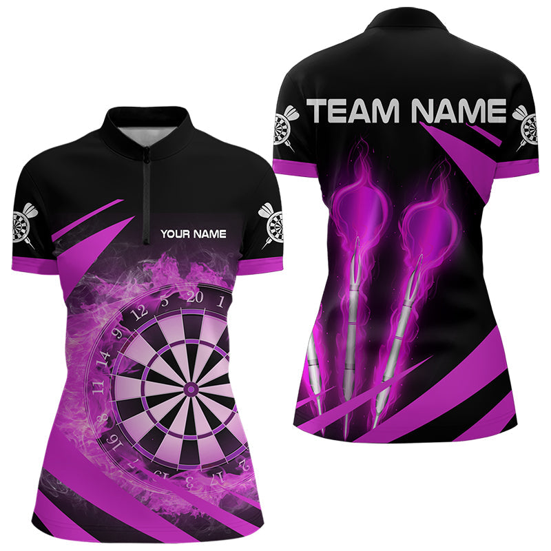 Black And Purple Fire Flame Darts and Custom Dart Darts League