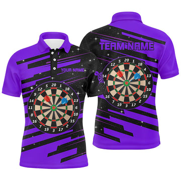 Purple Darts Board Darts Quarter-Zip Custom Team League Darts