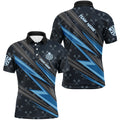 Personalized Blue Darts Men Quarter-Zip Custom Name Team League Darts