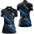 Personalized Blue Darts Men Quarter-Zip Custom Name Team League Darts