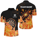 Orange Darts Arrow Thunder Lighting 3D Darts and Quarter-Zip Custom Darts