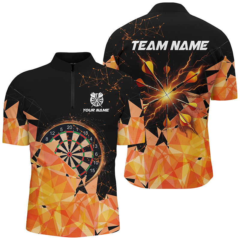 Orange Darts Arrow Thunder Lighting 3D Darts and Quarter-Zip Custom Darts
