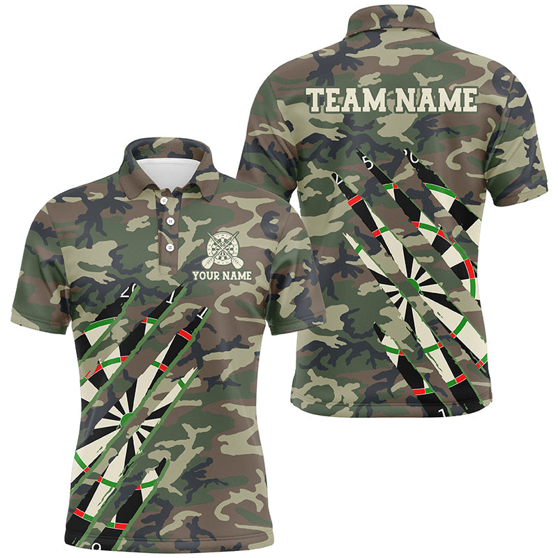 Military Green Camo Custom Women Darts and Quarter-Zip, Personalized Army Darts Team