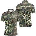 Military Green Camo Custom Women Darts and Quarter-Zip, Personalized Army Darts Team