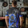 Personalized Dartboard Fire Flame Smoke Custom Dart, Darts Team | Blue