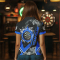 Personalized Dartboard Fire Flame Smoke Custom Dart, Darts Team | Blue