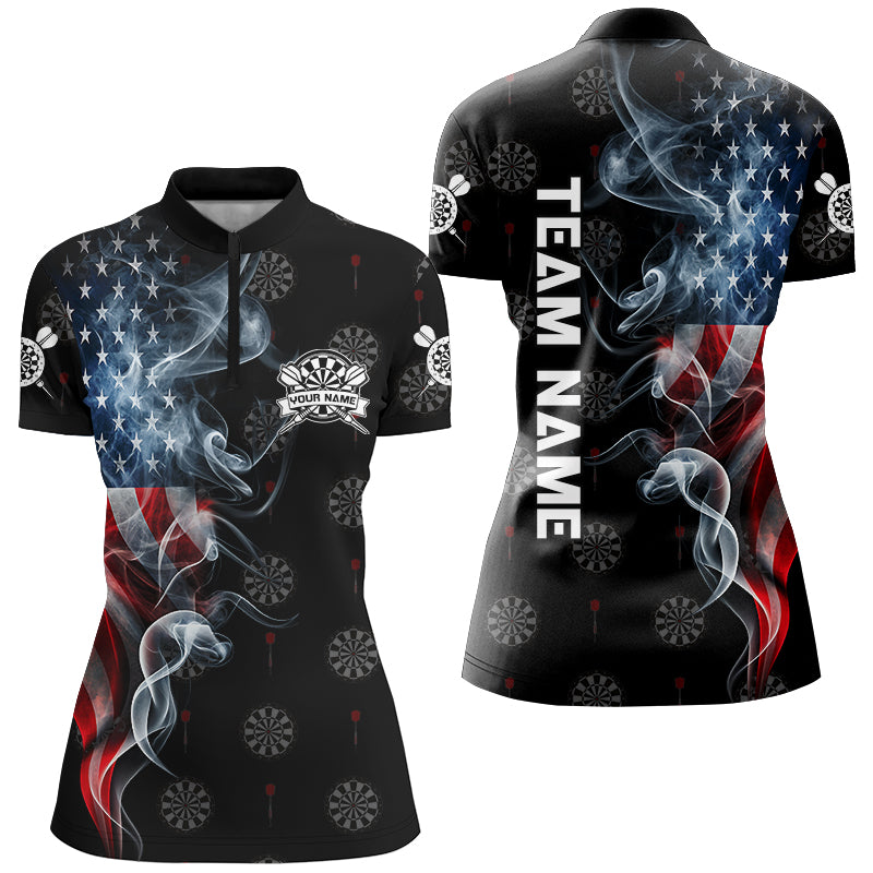 American Flag Smoke Patriotic Darts, Quarter-Zip Custom Dart Dart