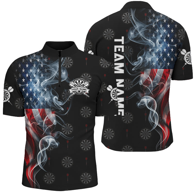 American Flag Smoke Patriotic Darts, Quarter-Zip Custom Dart Dart