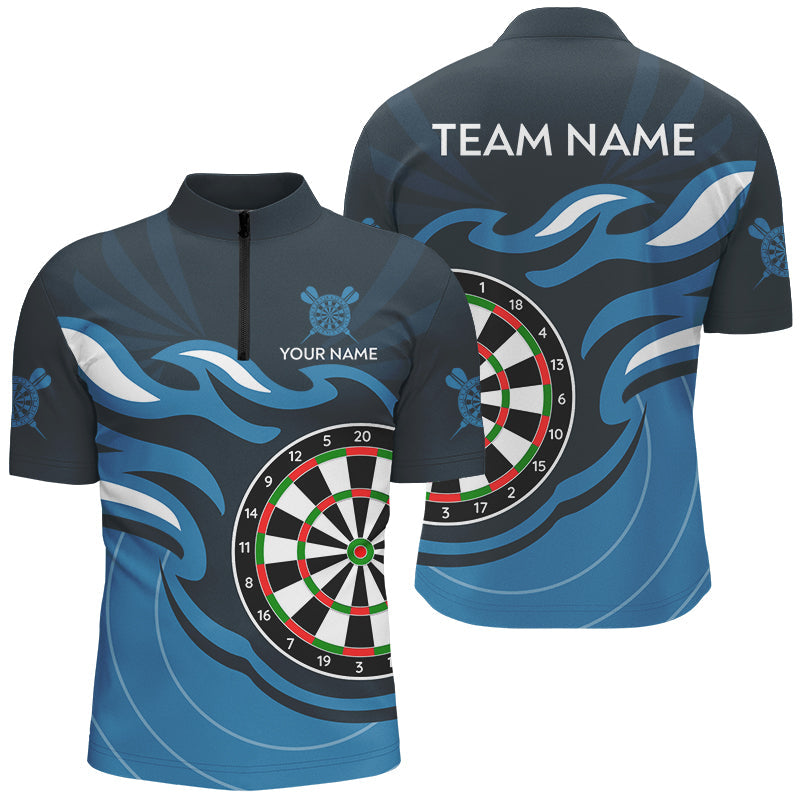 Personalized Blue Darts Board Flame Dart Custom Dart Team Uniform