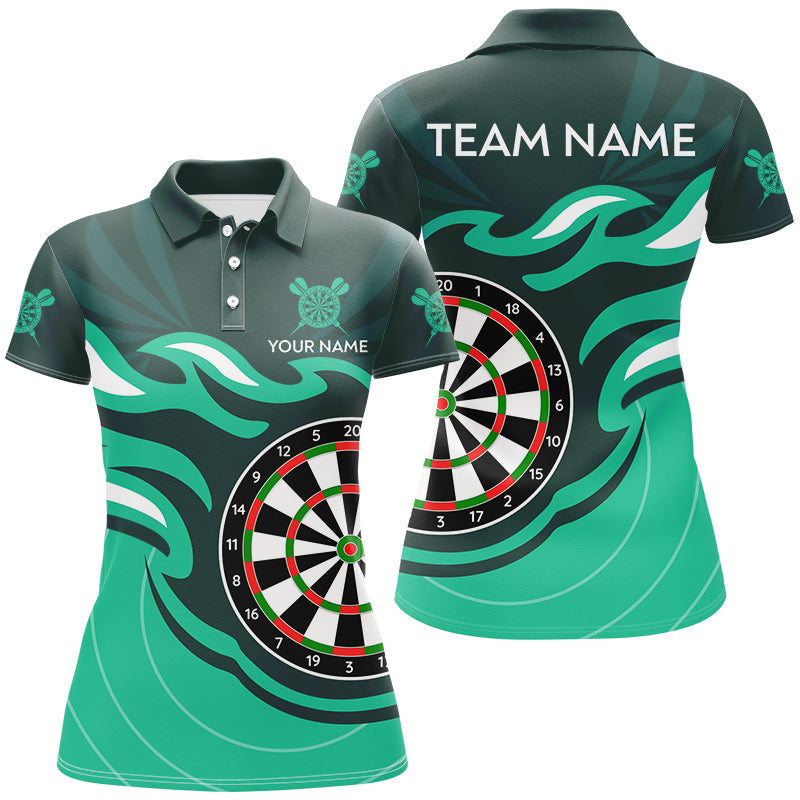 Personalized Turquoise Darts Board Flame Dart Custom Dart Team Uniform