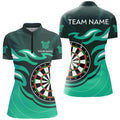 Personalized Turquoise Darts Board Flame Dart Custom Dart Team Uniform