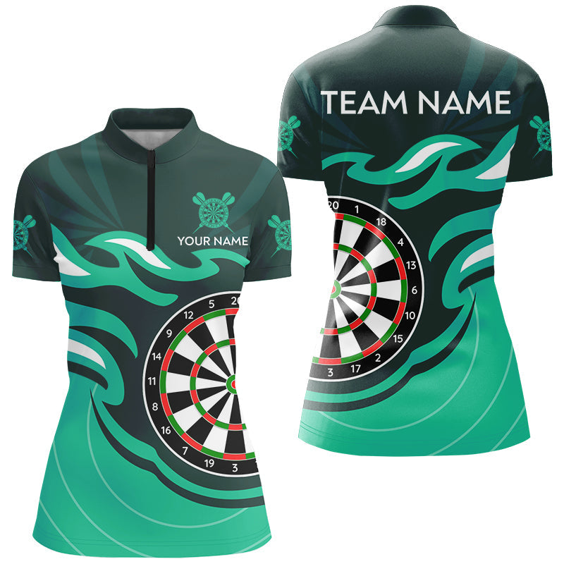 Personalized Turquoise Darts Board Flame Dart Custom Dart Team Uniform