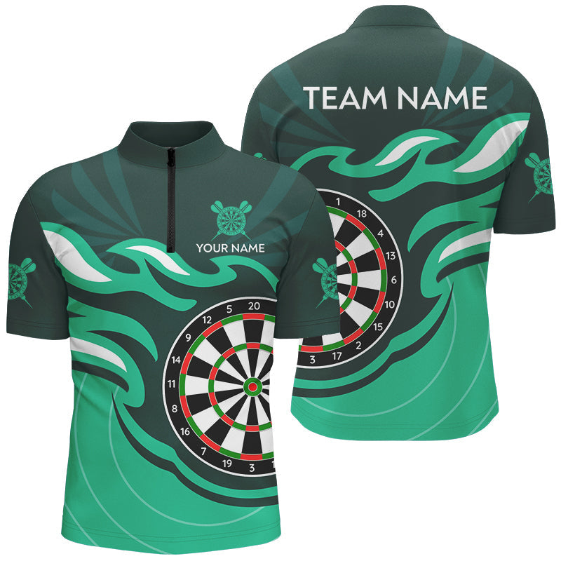 Personalized Turquoise Darts Board Flame Dart Custom Dart Team Uniform