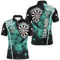 Personalized Grunge Women Darts and Custom Retro Darts Team | Turquoise