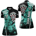 Personalized Grunge Women Darts and Custom Retro Darts Team | Turquoise