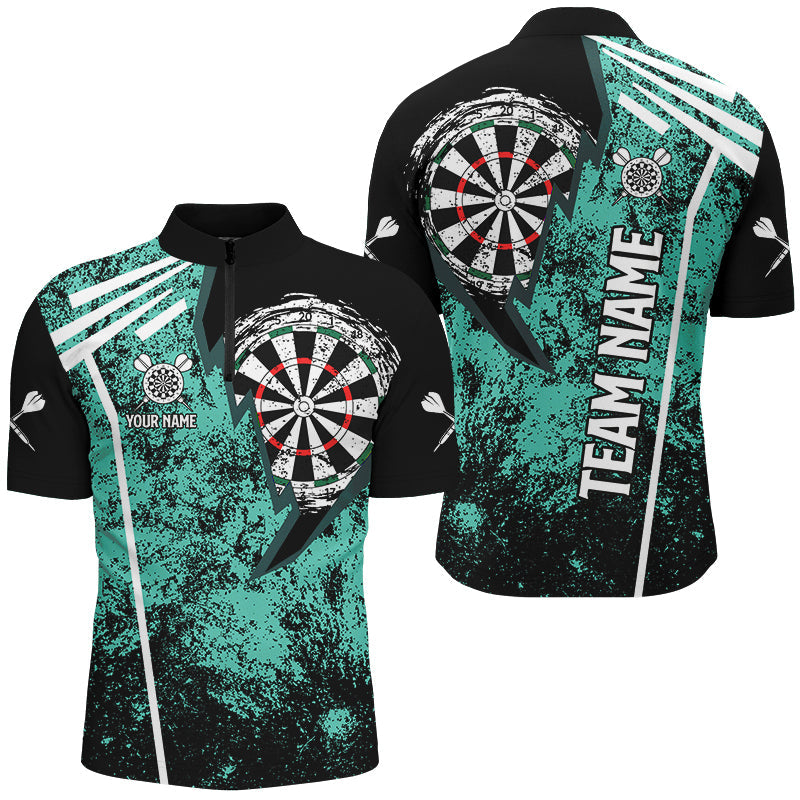 Personalized Grunge Women Darts and Custom Retro Darts Team | Turquoise