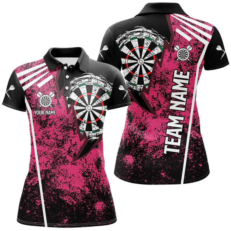 Personalized Grunge Men Darts and Custom Retro Darts Team | Pink