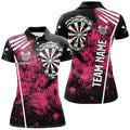 Personalized Grunge Men Darts and Custom Retro Darts Team | Pink