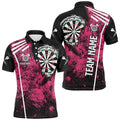 Personalized Grunge Men Darts and Custom Retro Darts Team | Pink