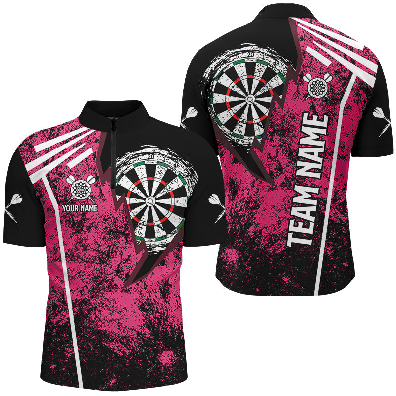 Personalized Grunge Men Darts and Custom Retro Darts Team | Pink