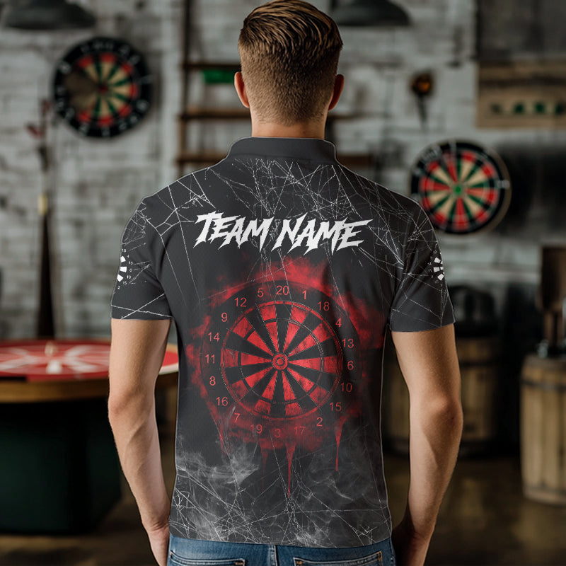Black And Red Smoke Grim Reaper Funny Dart Custom Dart, Darts Clothing