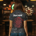 Black And Red Smoke Grim Reaper Funny Dart Custom Dart, Darts Clothing