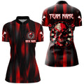 Personalized Red Skull Darts Board Men Darts Quarter-Zip Team League Darts