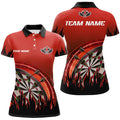Personalized Red Darts Flame Men Quarter-Zip Custom Team League Darts Attire