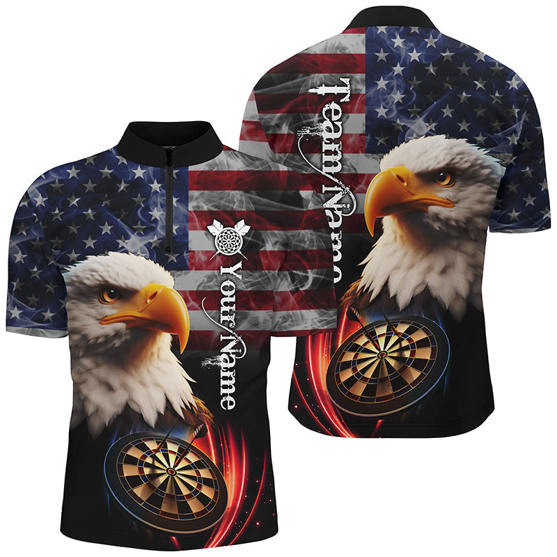 Personalized Eagle Darts Board Smoke US Flag Men 3D Darts, Patriotic Darts Team