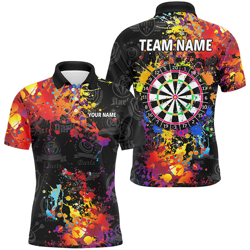 Personalized Dartboard Colorful Paint Men Dart Custom Grunge Style Darts