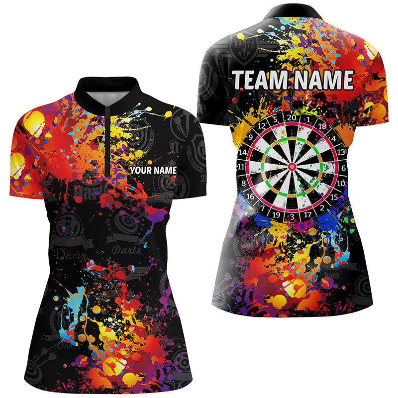 Personalized Dartboard Colorful Paint Men Dart Custom Grunge Style Darts