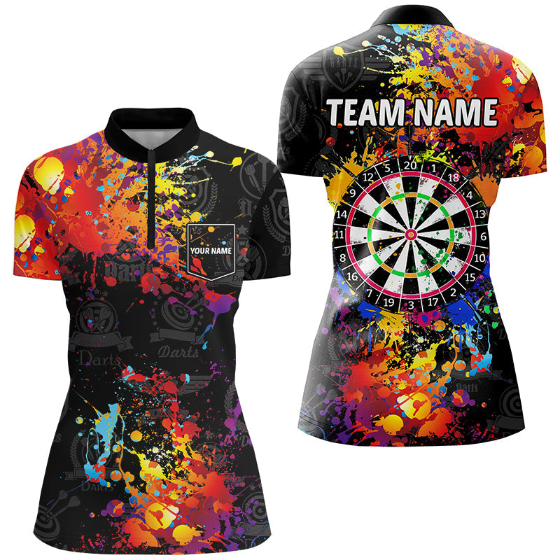 Personalized Dartboard Colorful Paint Men Dart Custom Grunge Style Darts