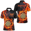 Personalized 3D Dart Board In Fire Burned Men Black Darts Custom Flame Darts Team