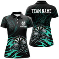 Funny Skull Turquoise Swirl Pattern Dart Custom Dart Dart Team