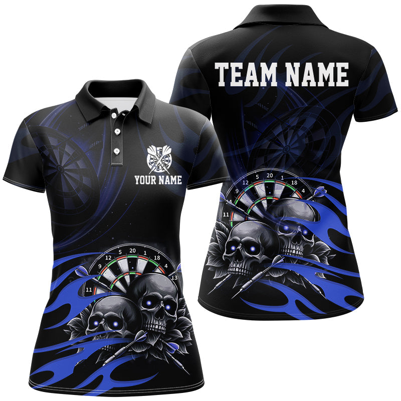 Funny Skull Blue Swirl Pattern Dart Custom Dart Dart Team Uniform
