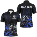 Funny Skull Blue Swirl Pattern Dart Custom Dart Dart Team Uniform