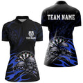 Funny Skull Blue Swirl Pattern Dart Custom Dart Dart Team Uniform