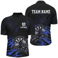 Funny Skull Blue Swirl Pattern Dart Custom Dart Dart Team Uniform