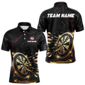 Custom Black And Golden Dart, Personalized Glowing Darts Team Darts Uniform