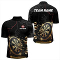 Custom Black And Golden Dart, Personalized Glowing Darts Team Darts Uniform