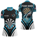 Personalized Blue Dartboard With Shark Men Dart Custom Darts League Dart Team