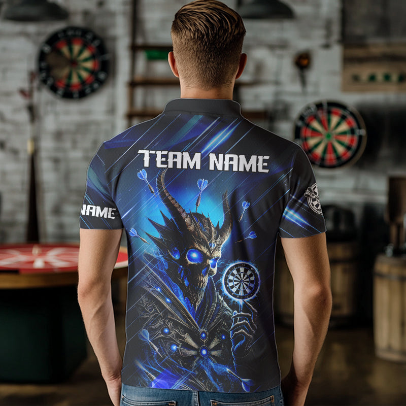 Personalized Blue Glowing Grim Reaper Dart, Custom Skull Dart