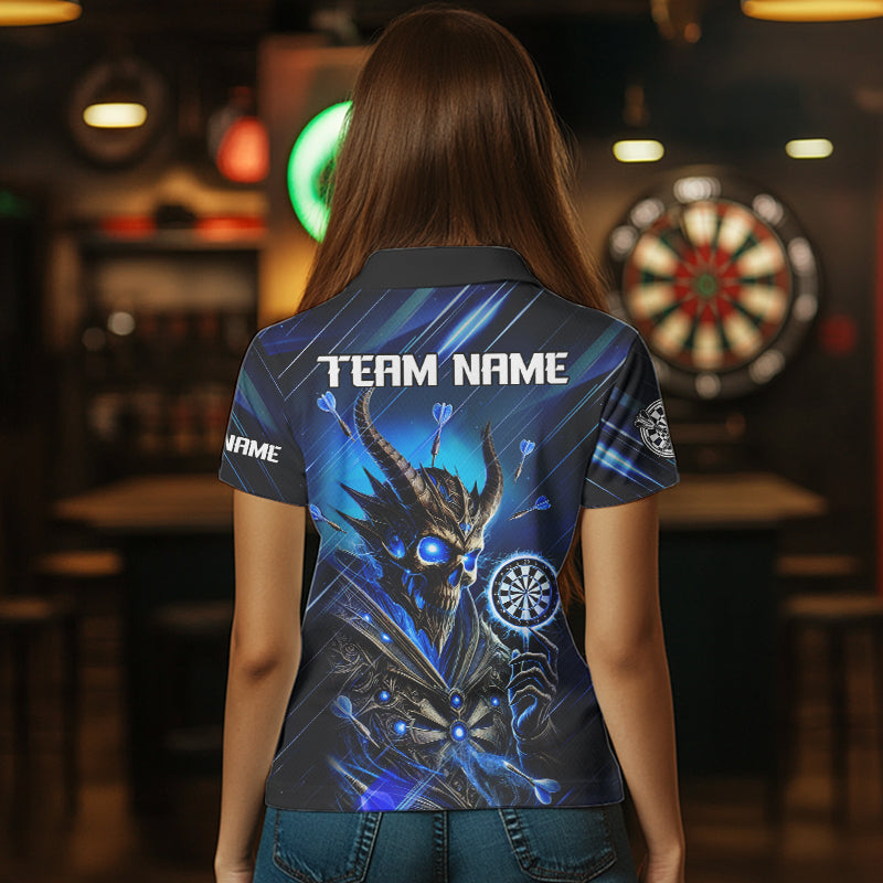 Personalized Blue Glowing Grim Reaper Dart, Custom Skull Dart
