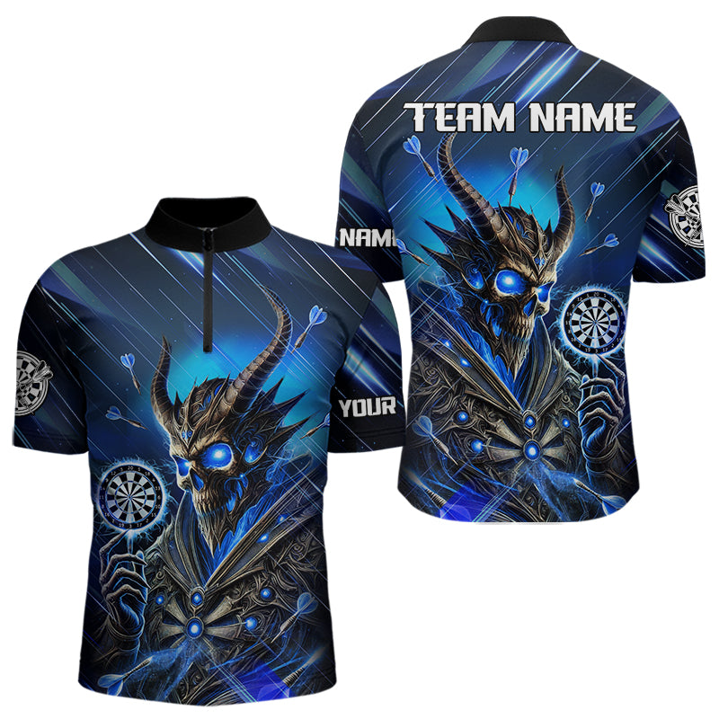 Personalized Blue Glowing Grim Reaper Dart, Custom Skull Dart