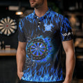 Personalized Blue Flaming Fire Dart Custom Dart, Darts Team