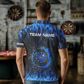 Personalized Blue Flaming Fire Dart Custom Dart, Darts Team