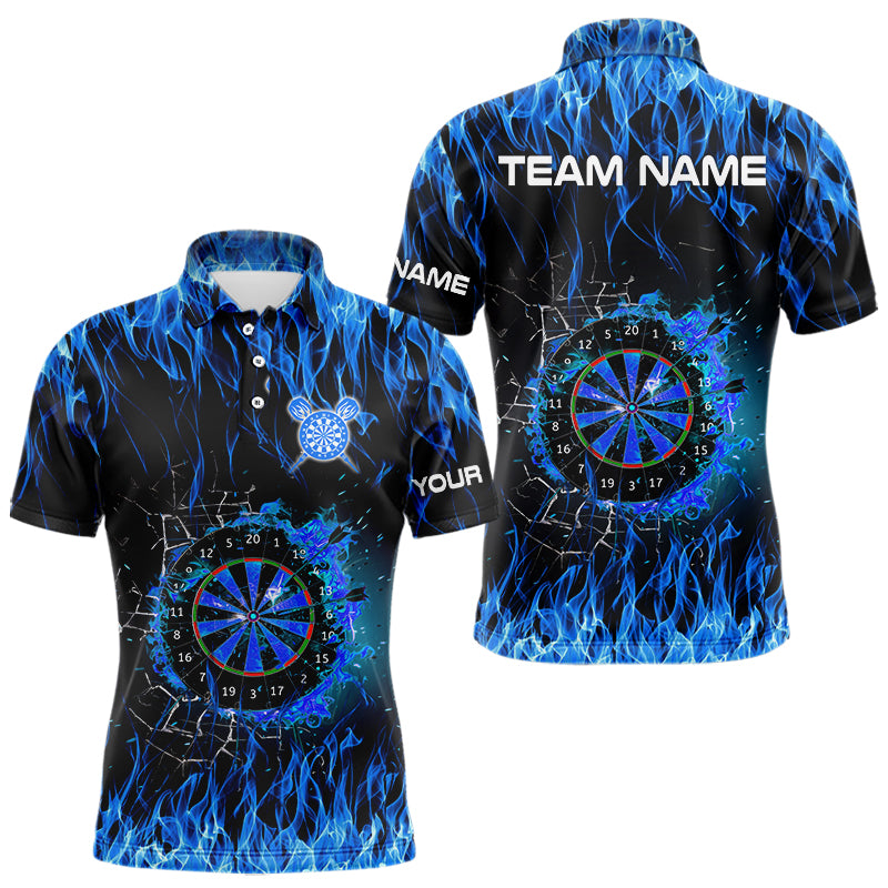 Personalized Blue Flaming Fire Dart Custom Dart, Darts Team