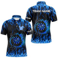 Personalized Blue Flaming Fire Dart Custom Dart, Darts Team
